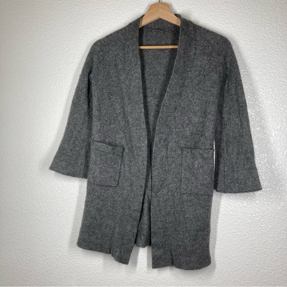 100% cashmere long open cardigan
